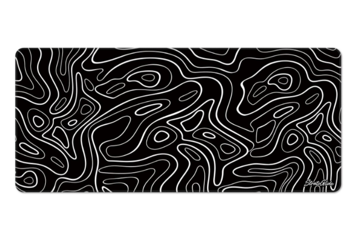 Black Topo mouse pad