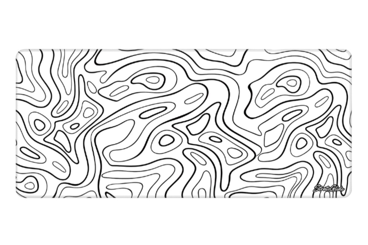 White Topo mouse pad